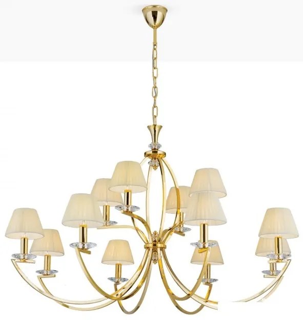 Candelabru cristal Swarovski elegant de lux Avala 12L 24K gold plated