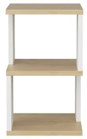 Noptieră ZUNA, stejar/alb