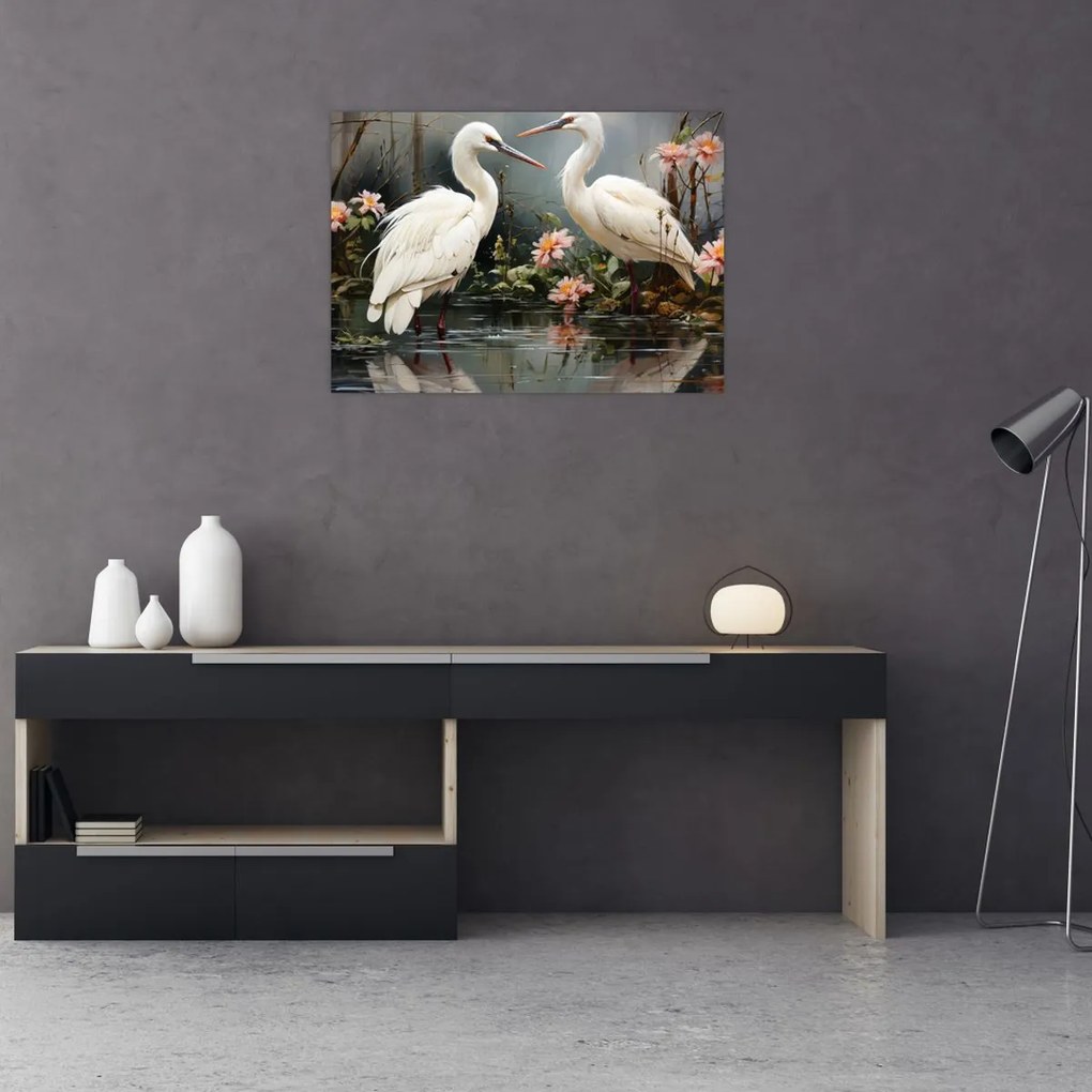 Tablou - Macarale albe (70x50 cm)