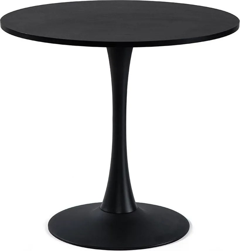 Masă de dining AVENBERG ORBIS Ø80 negru