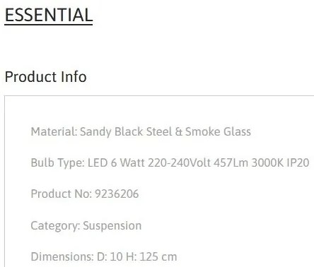 Pendul LED design modern ESSENTIAL