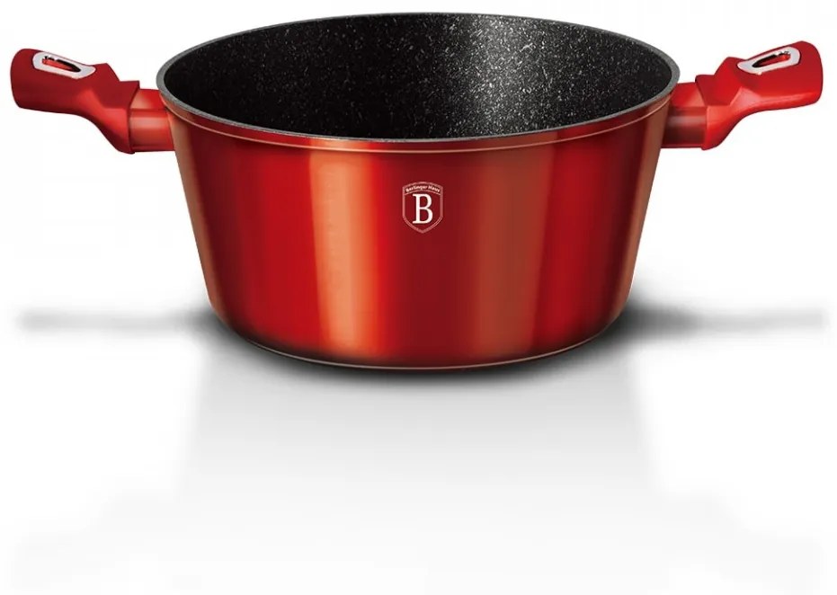 Oala cu capac 20 cm Burgundy Metallic Line Berlinger Haus BH 1256N