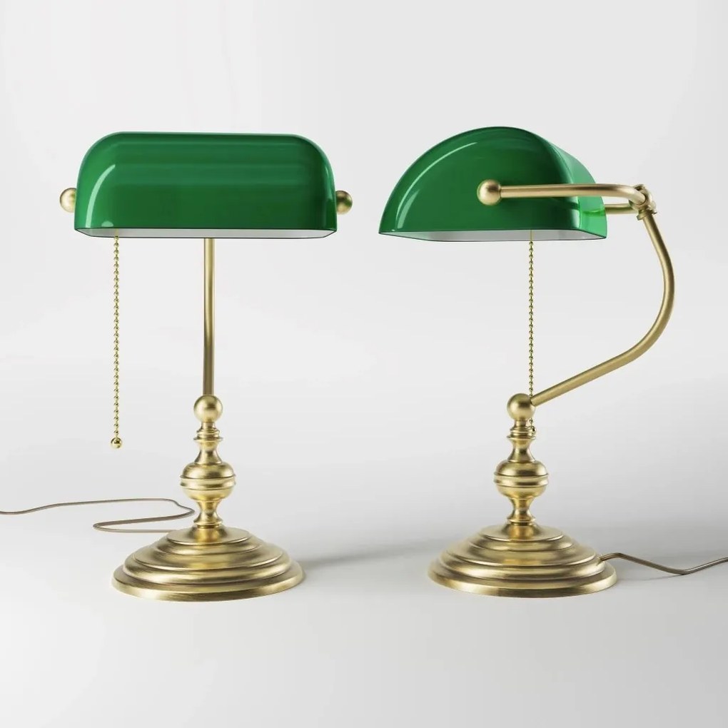 Lampa de birou din alama design clasic Banker