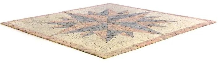 Mozaic marmură DIVERO, busolă - 120 x 120 cm