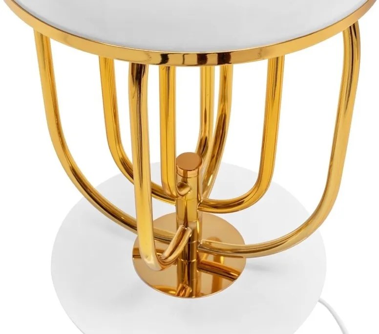 Veioza, Lampa decorativa BOTEGA alb/ auriu