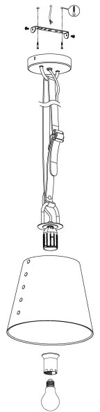 Eglo 43405 - Lustră pe cablu CHERTSEY 1xE27/60W/230V