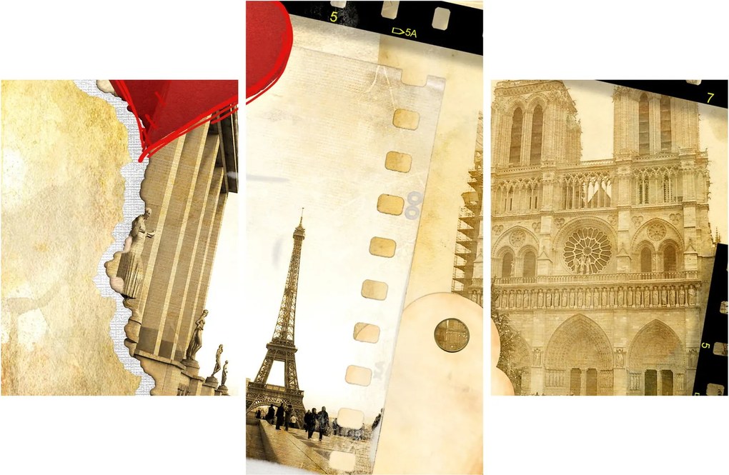 Tablou - Amintiri din Paris (90x60 cm)