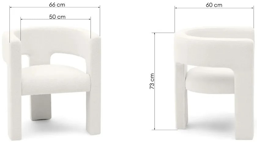 Fotoliu design alb ALPAH B