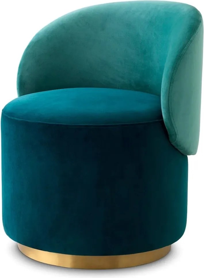 Fotoliu pivotant modern design LUX Chair Greer, Savona sea green, turquoise