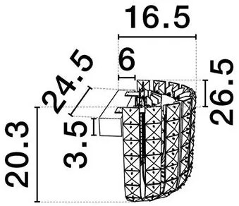 Aplica de perete LED crom, cristale sticla CELYSIA