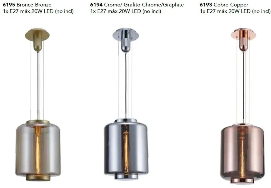 Lustra/Pendul modern design decorativ JARRAS 30cm bronze