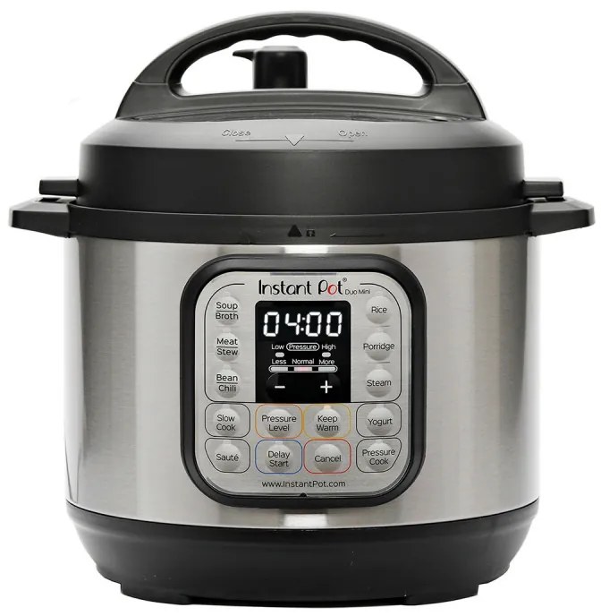 Instant Pot Duo Mini mașină de gătit sub presiune 110004501, 700W, 3L, 11 programe, 7 funcții, funcție Set and Forget, oțel inoxidabil, argintiu