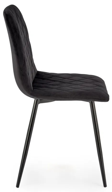 Scaun K525 velvet negru