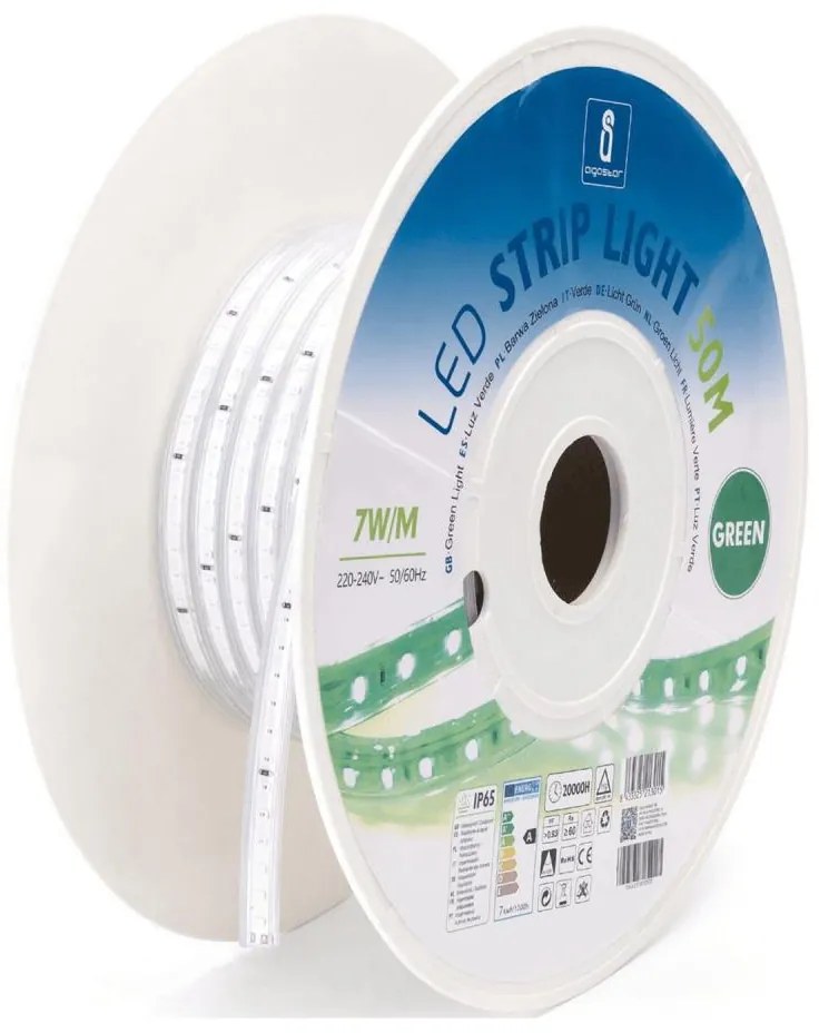 Aigostar - Bandă LED 50 m, verde, 350 W, 230 V, IP65