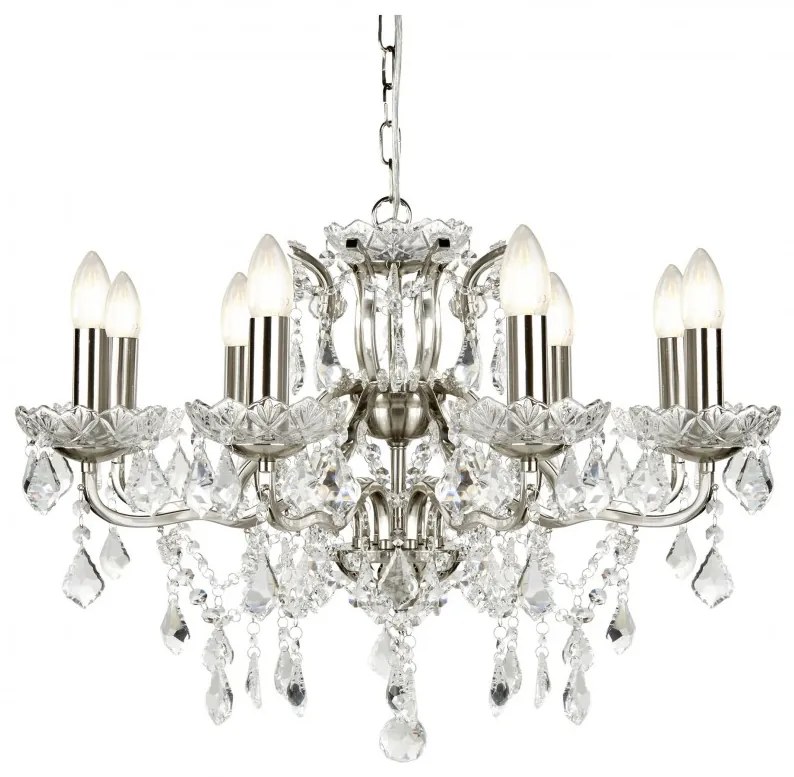 Candelabru stil clasic cu 8 brate Paris argintiu satin 8738-8SS SRT