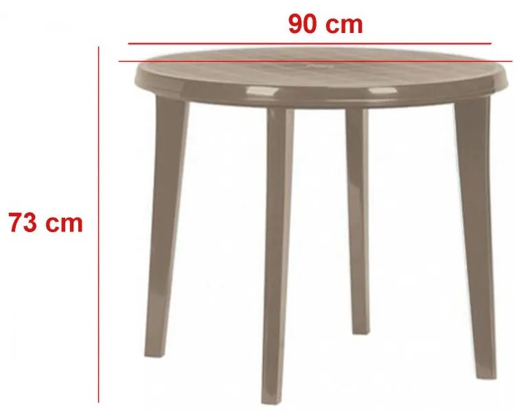 Set mobilier de grădină Lisorini 4+1 cappuccino