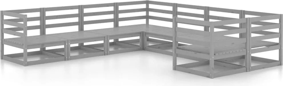 vidaXL Set mobilier de grădină, 8 piese, lemn masiv de pin