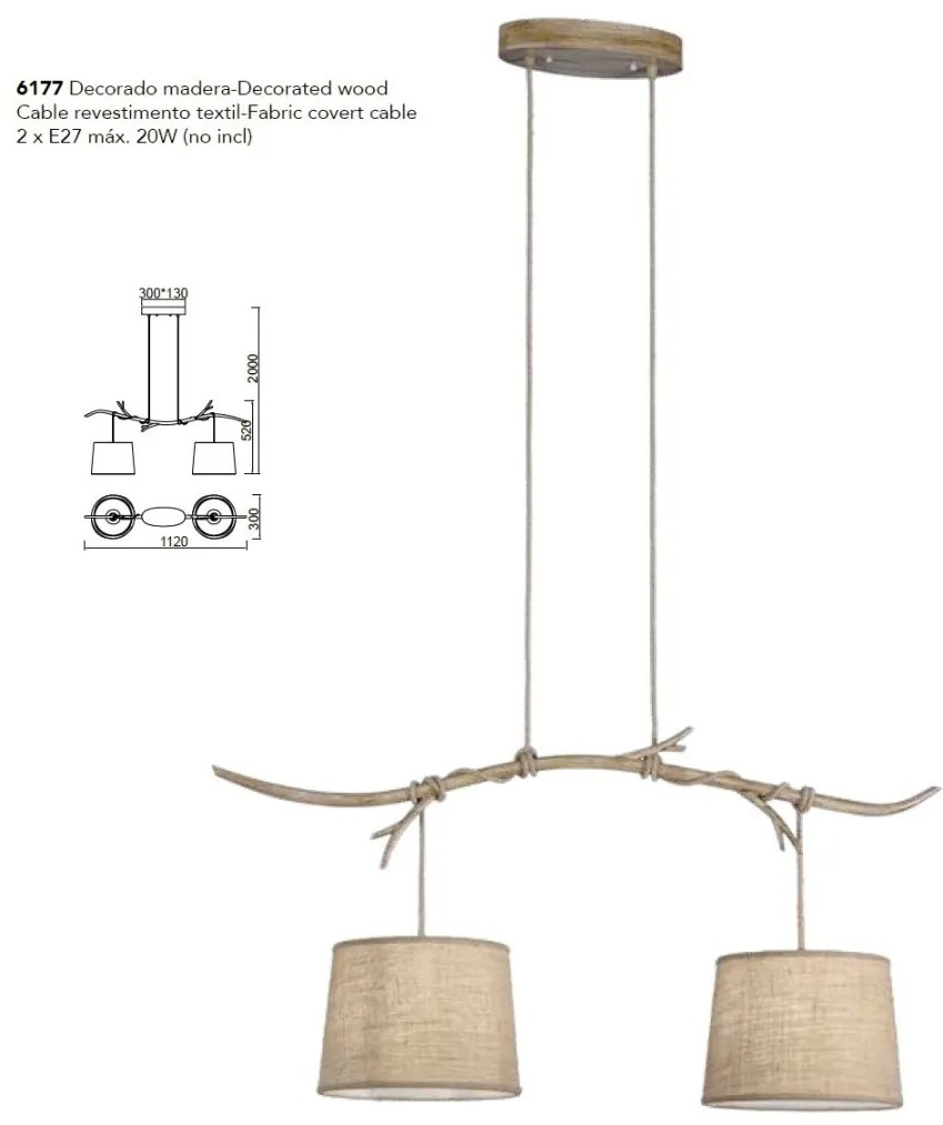 Lustra suspendata design decorativ SABINA 2L