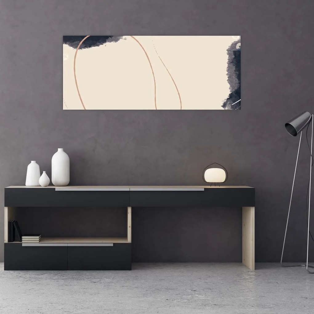 Tablou - Abstractizare bej (120x50 cm)