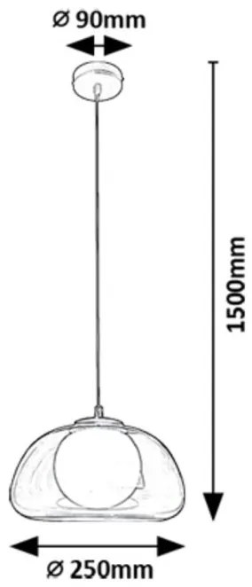Lustra suspendata sticla transparenta Elowen