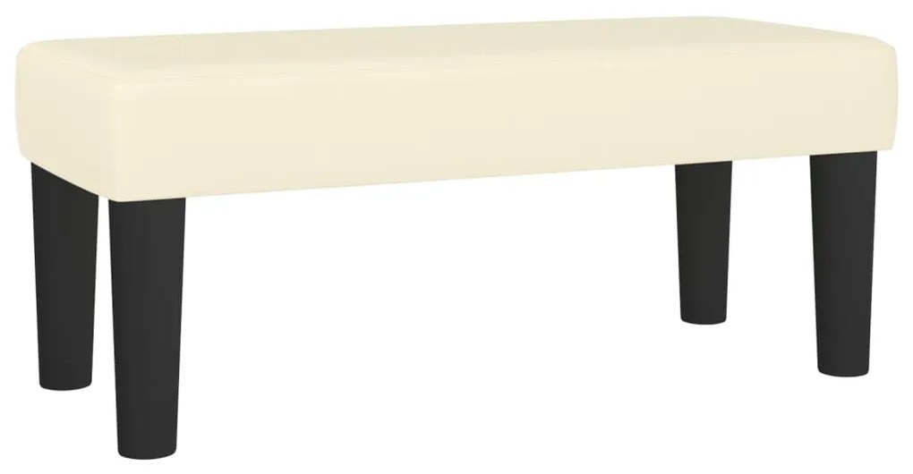 346634 vidaXL Bancă, crem, 70x30x30 cm, piele ecologică
