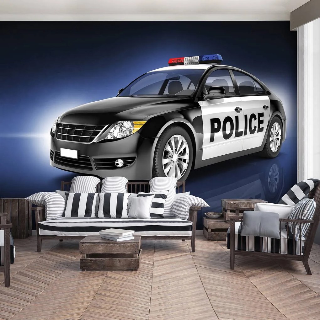 Fototapet - Mașina de poliție (254x184 cm)