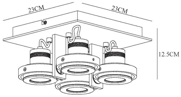 Spot LED dimabil Lucide 17906/21/31 LANDA 4xGU10/5W/230V alb