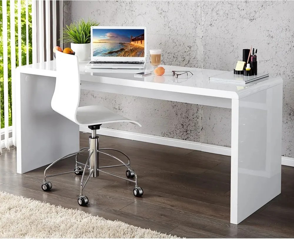 Birou modern alb, simplu si elegant, Fast Trade 140cm A-36024 VC