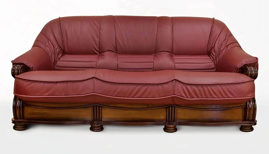 Canapea lemn masiv Chiara Piele Naturala 2/3 locuri - 160x100x90cm
