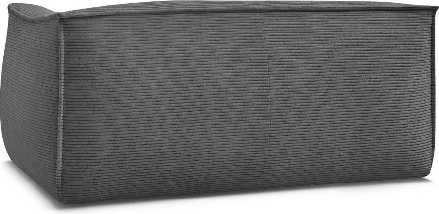 Canapea gri închis cu tapițerie din catifea reiată 170 cm Giorgia – Bobochic Paris