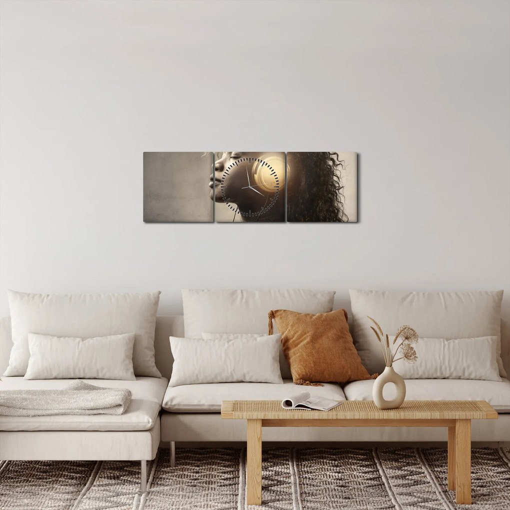 Tablou - Puterea muzicii (cu ceas) (90x30 cm)