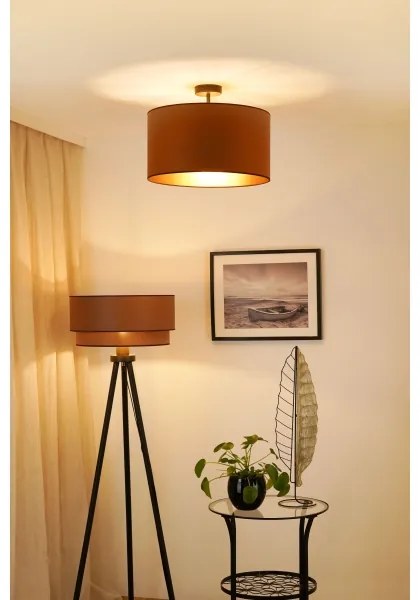 Brilagi - Plafonieră OREGON ROLLER VEGE 1xE27/15W/230V, Ø 45 cm maro