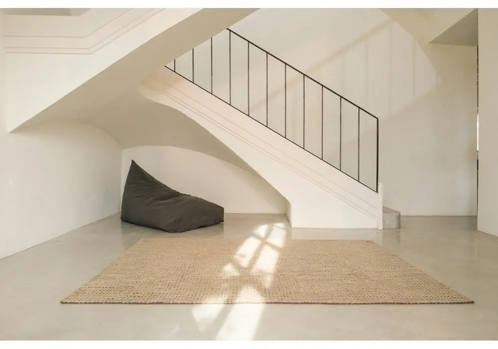 Covor kaki lavabil, țesut manual din lână 170x240 cm Unexpected Wool – Lorena Canals