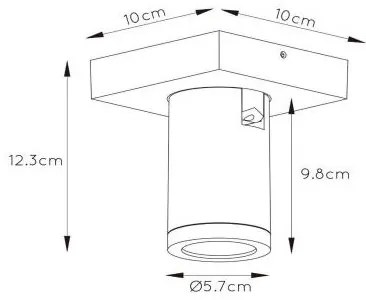 Spot LED dimabil TAYLOR 1xGU10/5W/230V IP44 Lucide 09930/05/30