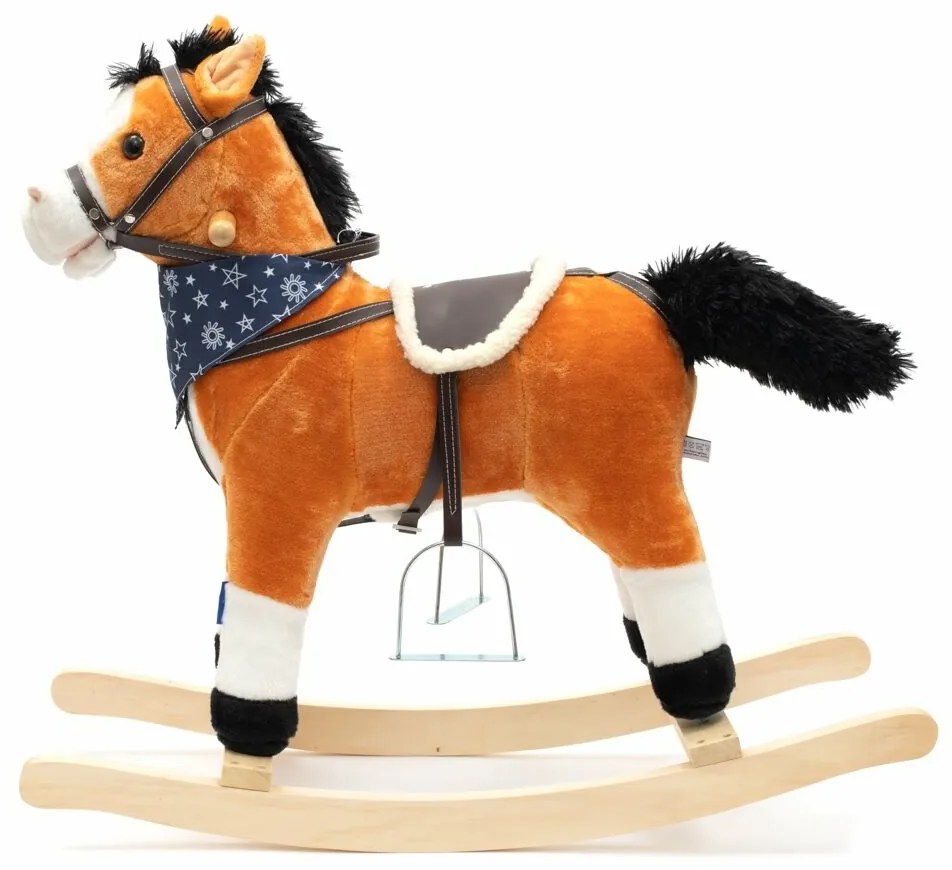 Cal balansoar cu melodie si esarfa Baby Mix Fulger, 72x 55 cm