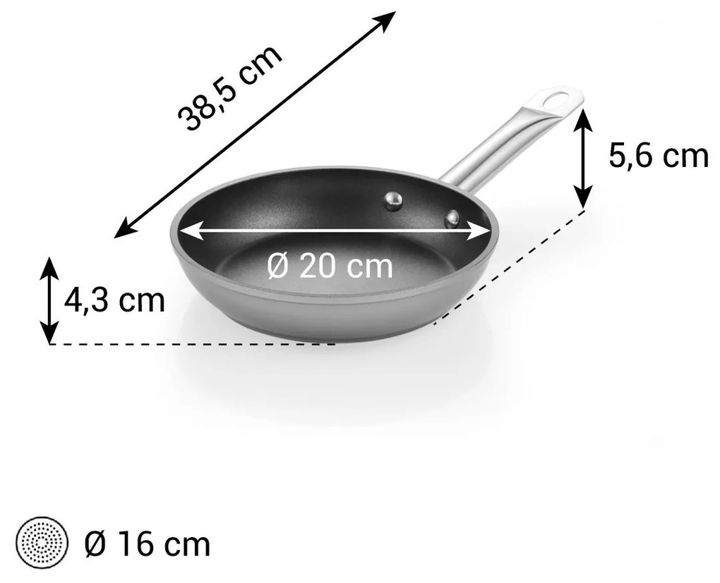 Tescoma Tigaie GrandCHEF+ diametru 20 cm, diam. 20 cm