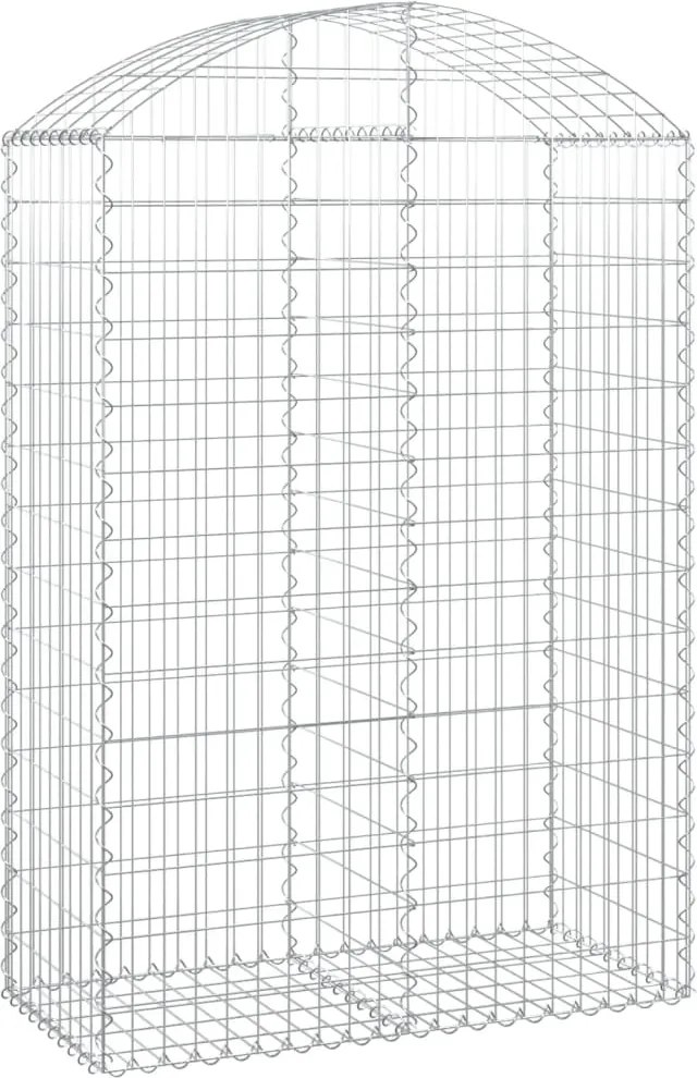 vidaXL Coș gabion arcuit, 100x50x140/160 cm, fier galvanizat