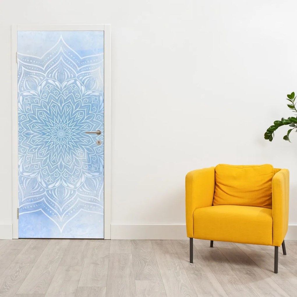Fototapet pentru ușă - Mandala de iarnă (95x205cm)