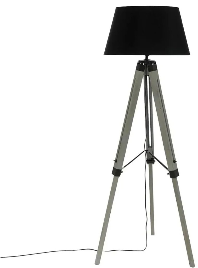 Lampa de podea din lemn, cu picioare si abajur RUNO, inaltime 145 cm
