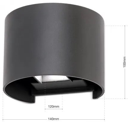 Aplica LED de exterior design modern ambiental IP54 GRETA antracit