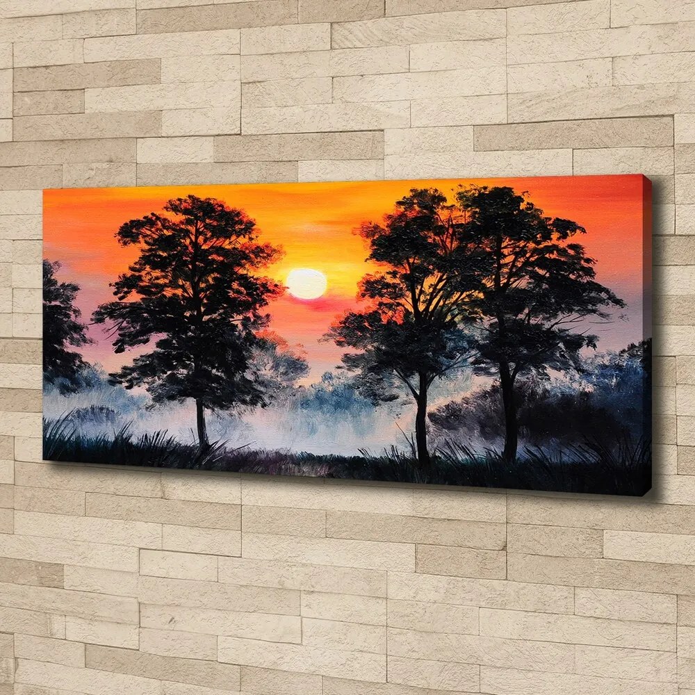 Print pe canvas Pădure apus de soare