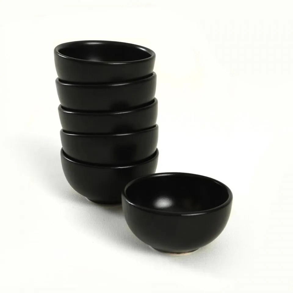 Set 6 Boluri, Ceramica, ST1011, Negru