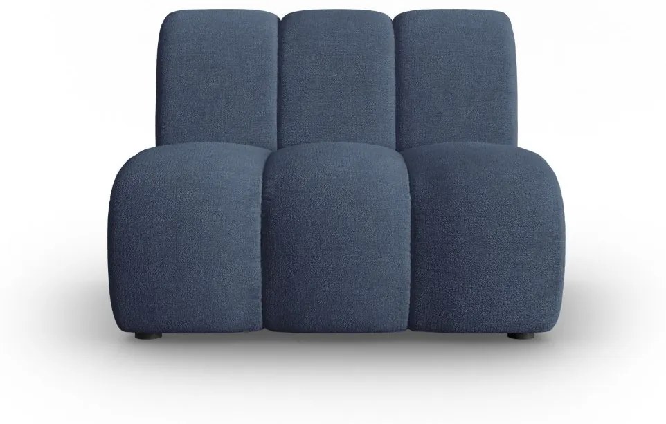 Modul pentru canapea Lupine cu tapiterie din tesatura structurala, albastru