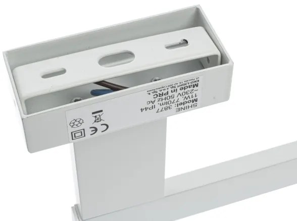 Aplica LED de perete pentru baie SHINE, 11 W, 230 V, 45 cm, IP44, alb