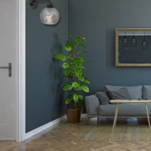 Aplică SOFIA 1xE27/60W/230V negru