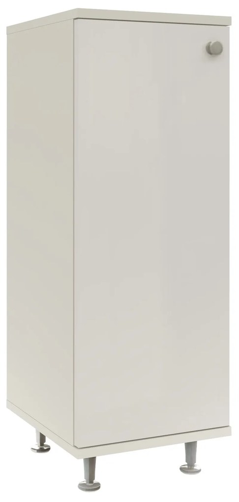 Corp Baie Zaria, 1 Usa, Alb lucios/Alb, MDF, L 30 x l 35 x H 85 cm