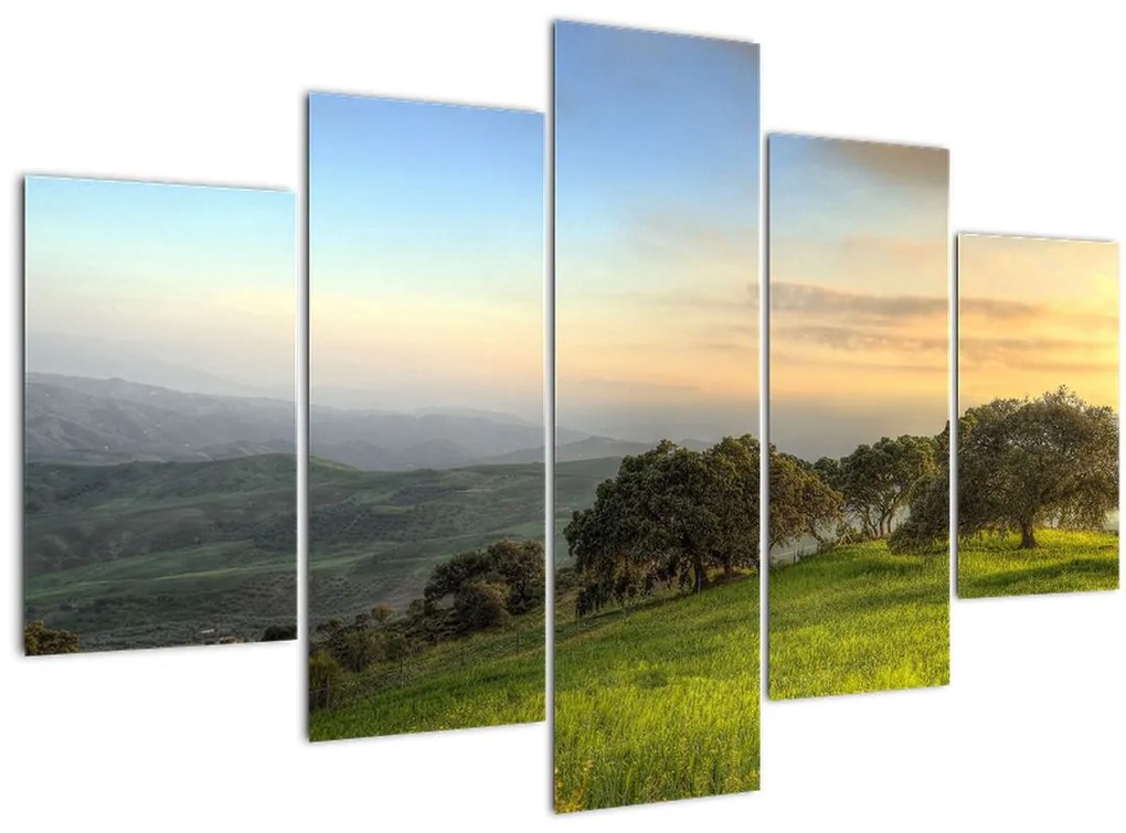 Tablou - Privire de pe deal (150x105 cm)