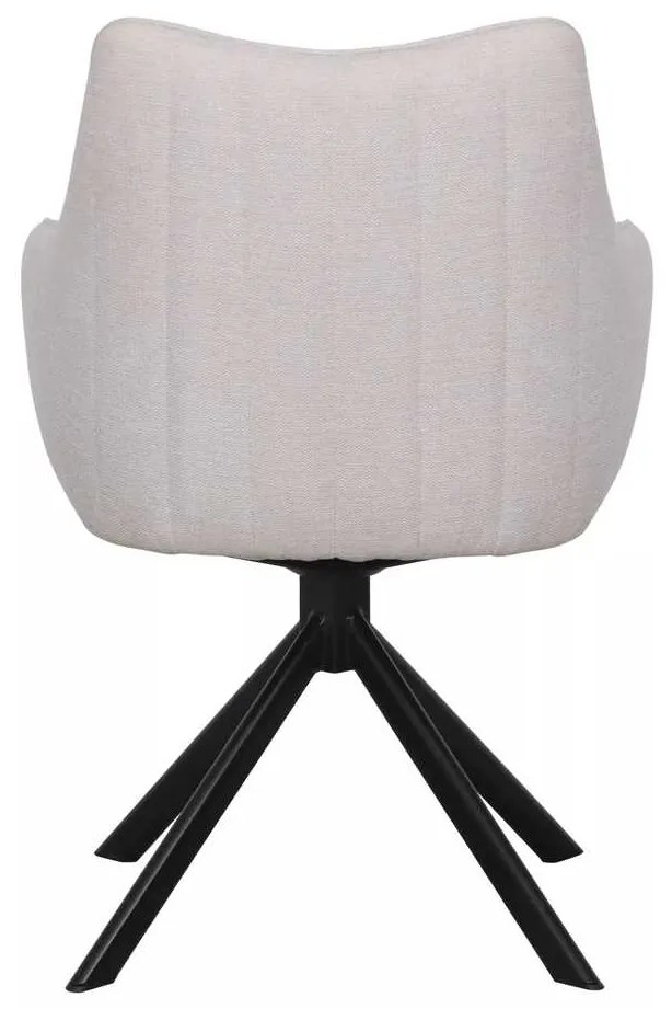Scaun de bucătărie Azalia Velvet, crem / negru