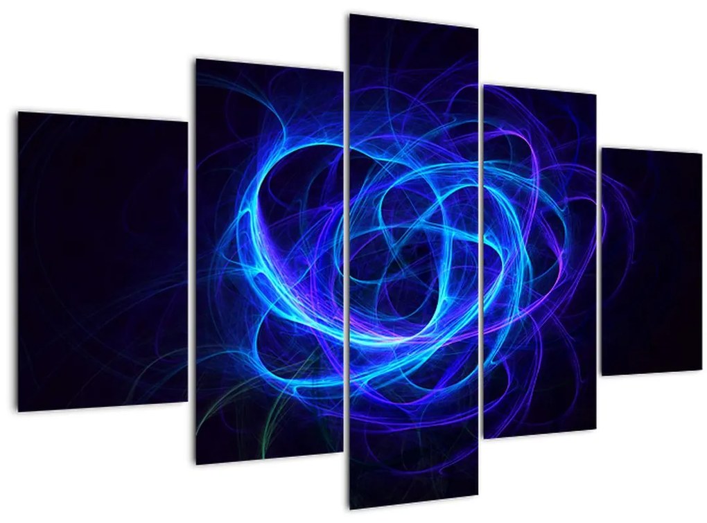 Tabloul cu ghem albastru abstract (150x105 cm)