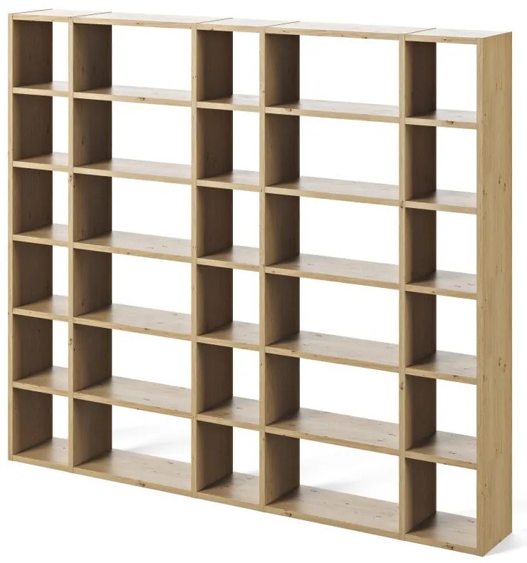 Bibliotecă TemaHome Pombal, lățime 255 cm, maro deschis